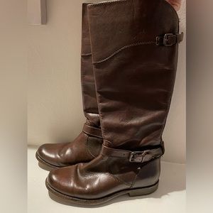 Frye Philip Tall Knee High Riding Boot Brown Sz 8